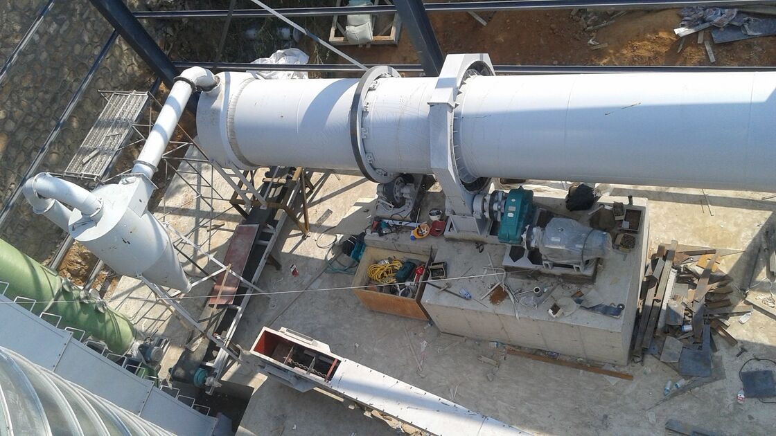 Adjustable Speed Rotary Dryers with Electric Motor Gear Reducer Drive and 2.7 Meter Inside Diameter for Industrial Drying