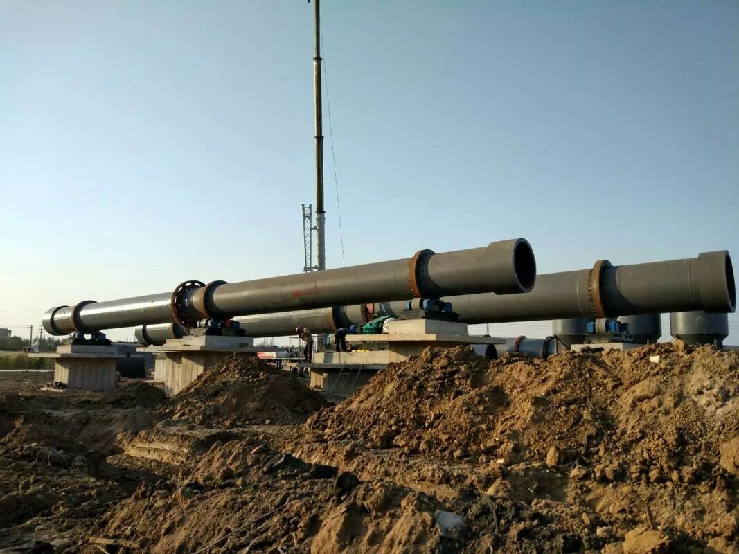 3.5 Meters Diameter Rotary Kiln with 0.65-1.95r/min Rotate Speed and Spring Steel Plate or Graphite Block Sealing