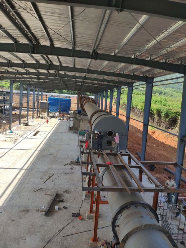 Electric Motor With Gear Reducer Rotary Dryers for Bulk Material Drying with 1-20 RPM Rotation Speed and 50-150℃ Drying Temperature