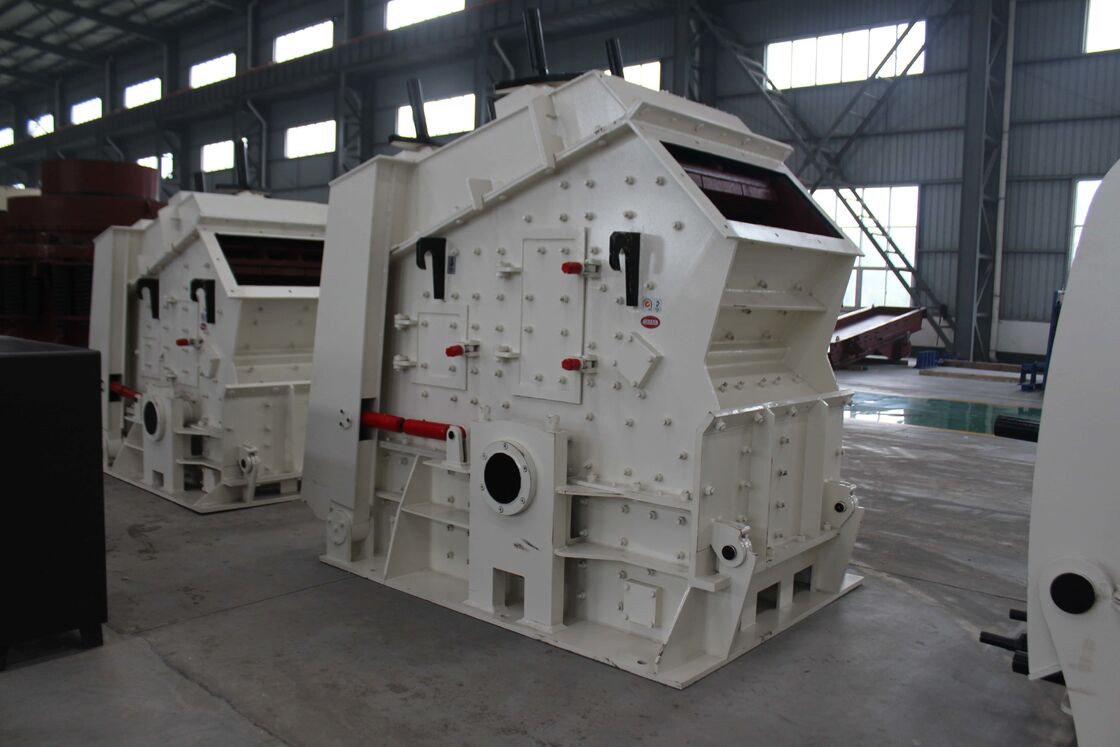 Impact Crusher with Double Screw Design and 0-100mm Adjustable Discharge Size Featuring Q235 Welding Frame
