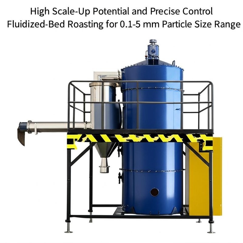 High Scale-Up Potential and Precise Control Fluidized-Bed Roasting for 0.1-5 mm Particle Size Range