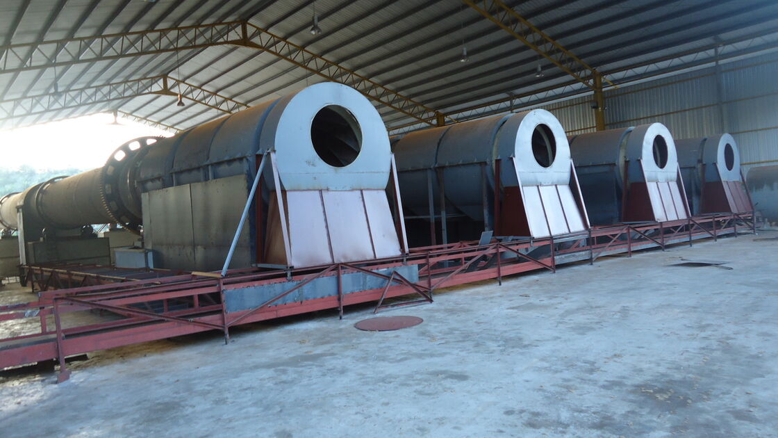 Rotary Dryers with Screw Conveyor Discharging Method and 5 KW Motor Featuring PLC Control System for Industrial Drying