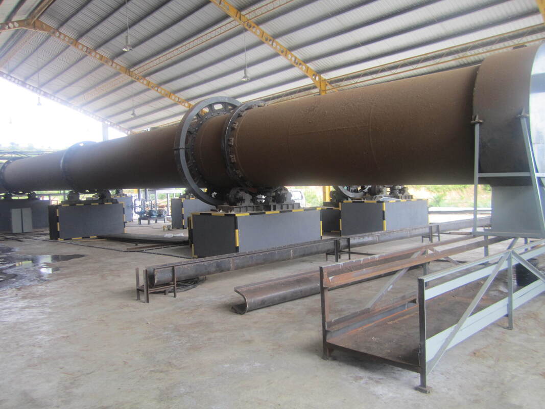 Industrial Rotary Dryers with PLC Control System and 600°C Operating Temperature Powered by Electric Motor with Gear Reducer