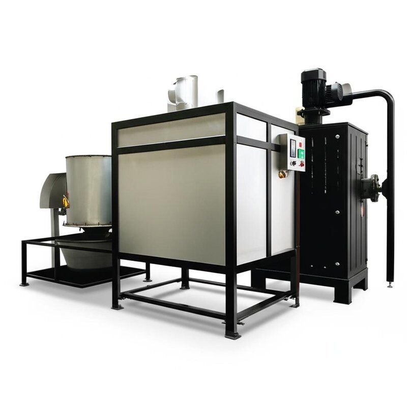 Low Emissions Fluidized Bed Roasting Equipment with Gas or Electricity Heat Source and Integrated Cooling for Uniform Roasting