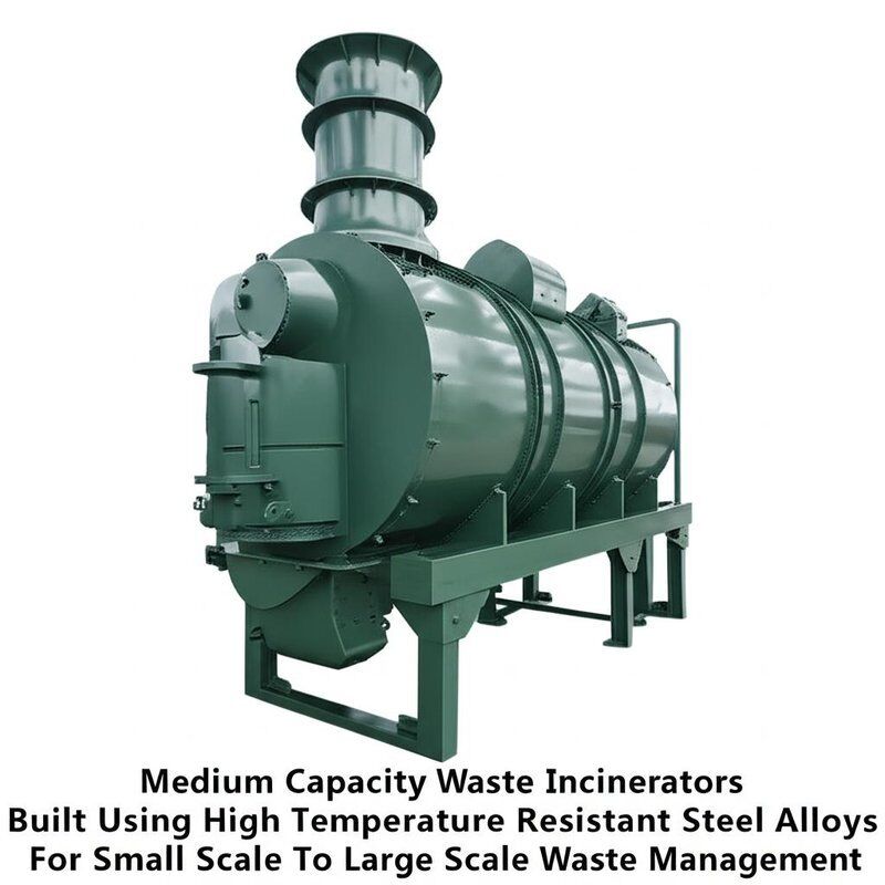 Καύσιμα αποβλήτων μεσαίας χωρητικότητας που κατασκευάζονται χρησιμοποιώντας κράματα χάλυβα ανθεκτικά σε υψηλές θερμοκρασίες για τη διαχείριση αποβλήτων μικρής έως μεγάλης κλίμακας