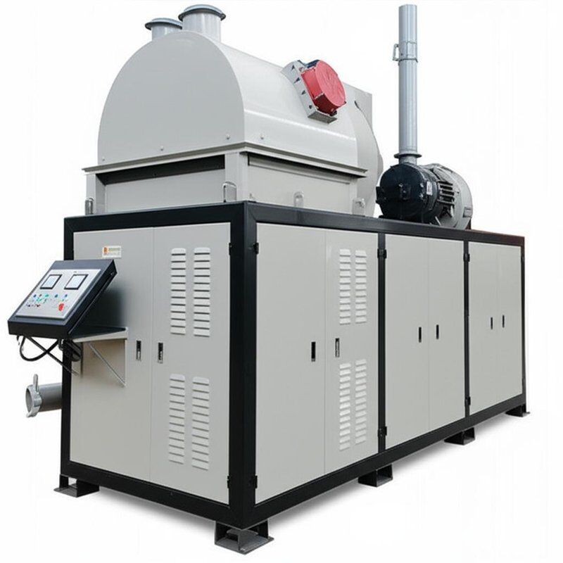 Industrial Incinerator with Refractory Brick Combustion Chamber for 850°C To 1200°C Waste Disposal and PLC Control System