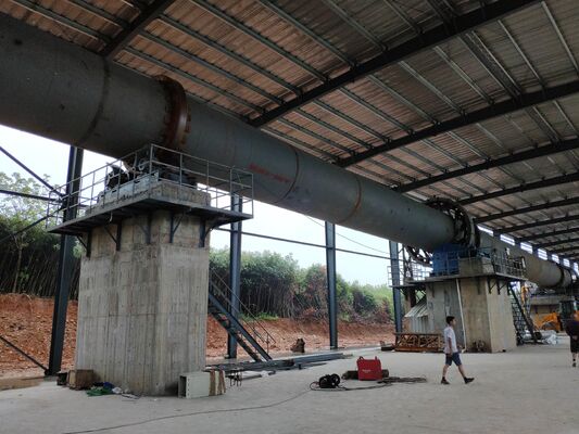 Industrial Rotary Kiln with 4% Slope, Low Emission, and 150 KW Power Consumption for Cement and Mineral Processing