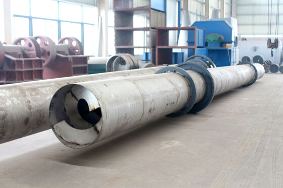 Industrial Rotary Dryers with PLC Control System, 600°C Operating Temperature, and Electric Motor with Gear Reducer