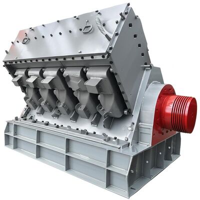 Heavy Hammer Crusher with High Manganese Steel Hammer Heads, 30-500 Tons Per Hour Capacity, and 55-315 KW Motor Power