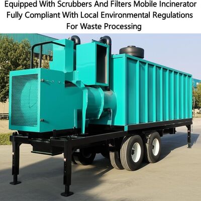 Mobile Incinerator with Scrubbers And Filters for Waste Disposal Up To 1200°C and Plug And Play Installation