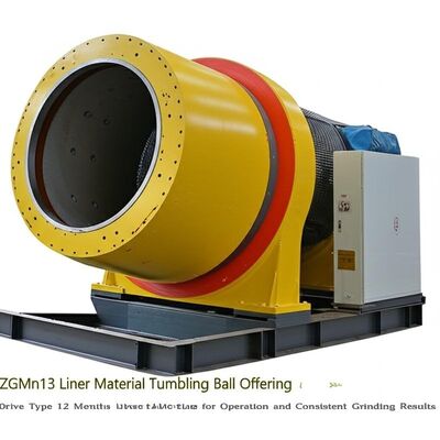 ZGMn13 Liner Material Ball Mill with 12 Months Warranty and 3800-4000 Cm²/g Fineness for Consistent Grinding