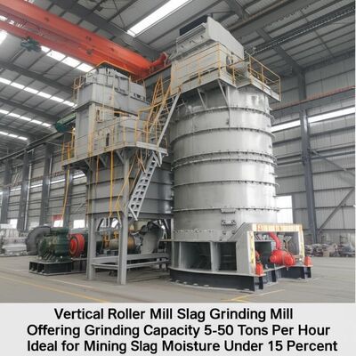 Vertical Roller Mill Slag Grinding Mill with 5-50 Tons Per Hour Capacity and 0.045-0.18 Mm Output Size for Slag Under 15 Percent Moisture