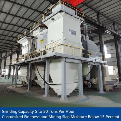 Vertical Roller Grinding Mill with 5 to 50 Tons Per Hour Capacity and Customized Fineness for Mining Slag Below 15% Moisture